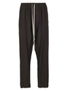 RICK OWENS BLACK VISCOSE BLEND TRACK trousers,RP20F2314 HY09