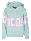 GCDS AQUA GREEN COTTON SWEATSHIRT,11560008