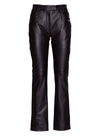 OFF-WHITE OFF-WHITE STRAIGHT LEG LEATHER TROUSERS,OWJB011 LEA0021000