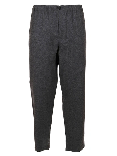 Kenzo 17cm Wool Blend Jogging Pants In Dark Grey