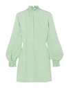 Les Héroïnes By Vanessa Cocchiaro The C.j. Shirred Crepe Mini Dress In Green