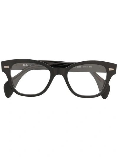 Ray Ban Rectangle Frame Glasses In Black