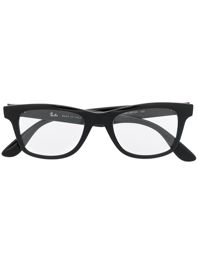 Ray Ban Rectangle Frame Glasses In Black