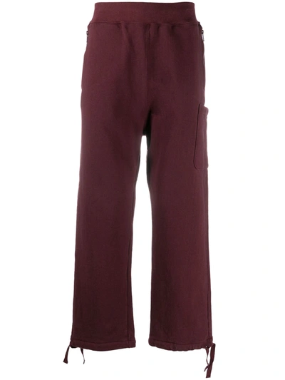 Undercover Cropped Cotton Trousers In Red
