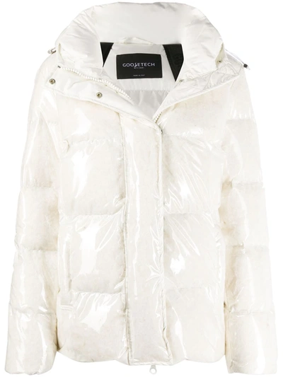 Goosetech Wet-look Padded Jacket In White