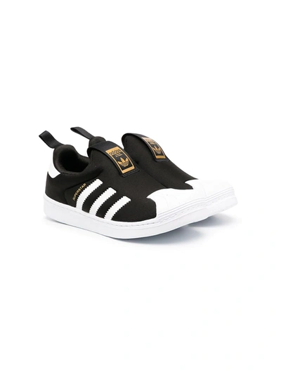 Adidas Originals Kids' Superstar 360 Sneaker In Black/white/gold Metallic