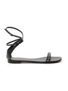 GIUSEPPE ZANOTTI CATIA BLACK LEATHER SANDALS,72386D52-6120-AE67-9D2D-4720DD8ECD0B