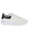 Alexander Mcqueen White & Black Studded Oversized Sneakers In White
