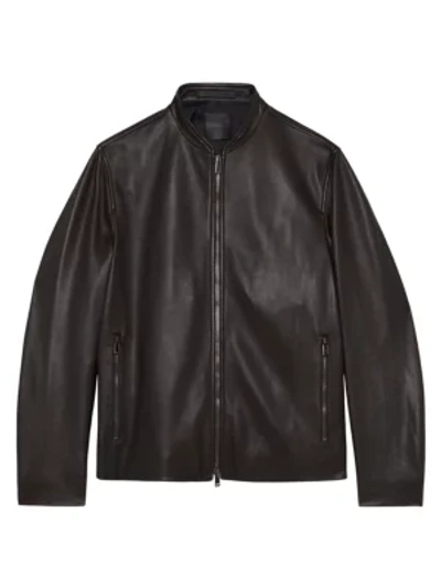 Theory Moore Leather Jacket In Black