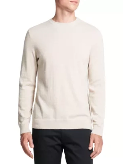 Theory Men's Hilles Crewneck Cashmere Jumper In Oatmeal