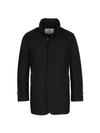 Norwegian Wool Cashmere Down Car Coat In Black