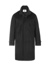 Norwegian Wool Pure Cashmere Down Topcoat In Black