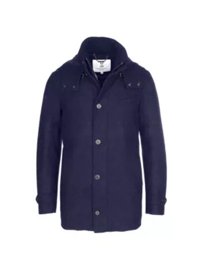 Norwegian Wool City Active Wool & Cashmere-stretch Down Parka In Blue