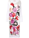 MARNI FLORAL PRINT LONG-SLEEVE DRESS