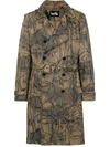 Haculla Face Print Coat In Brown