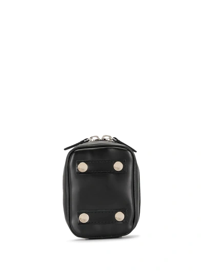 Junya Watanabe Faux Leather Quilted Belt Bag In Black
