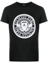 Balmain Flocked Coin T-shirt In Black