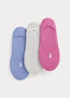 Polo Ralph Lauren Terry Liner Sock 3-pack In Pink Assorted