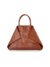 Akris Punto Medium Ai Braided Leather Tote In Caramel