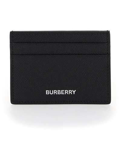 Burberry Logo Print Cardholder In Black