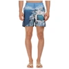 Orlebar Brown Bulldog Roc Pool Photographic-print Swim Shorts In Light Blue