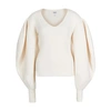 LOEWE BALLOON SLEEVE V-NECK SWEATER,LOEX2ZVQWHT