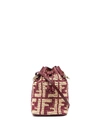 FENDI FF STRAW BUCKET BAG