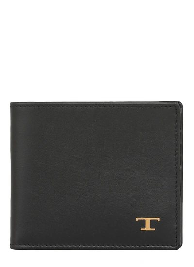 Tod's Wallet In Leather In Black