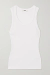 AGOLDE POPPY RIBBED STRETCH ORGANIC COTTON AND LYOCELL-BLEND JERSEY TANK