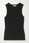 AGOLDE POPPY RIBBED STRETCH ORGANIC COTTON AND TENCEL-BLEND JERSEY TANK