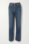 Agolde Wilder Mid-rise Straight-leg Jeans In Blue