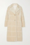 LVIR CHECKED FAUX SHEARLING COAT