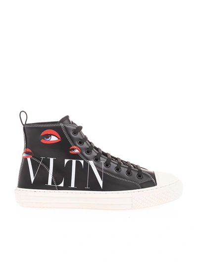 Valentino Garavani X Emilio Villalba Vltn Logo High Top Sneaker In Black