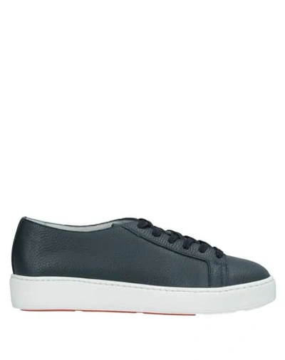 Santoni Sneakers In Dark Blue