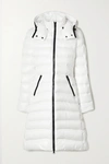 MONCLER MOKA HOODED QUILTED SHELL DOWN COAT