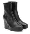 ANN DEMEULEMEESTER LEATHER ANKLE BOOTS,P00487396