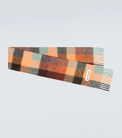 Acne Studios Vally Alpaca-blend Checked Scarf In Multi