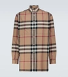 BURBERRY HOUSE CHECK FLANNEL SHIRT,P00499818