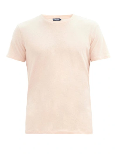 Frescobol Carioca Crew-neck Cotton-blend Jersey T-shirt In Pink
