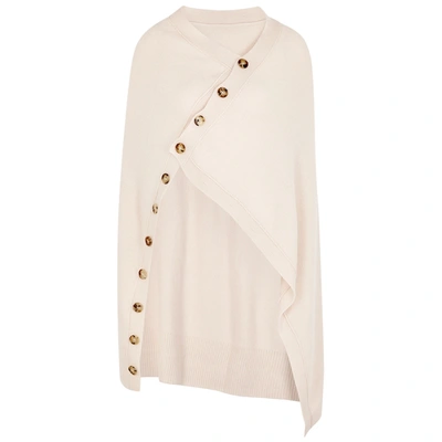 The Row Arden Blush Asymmetric Shawl In Beige