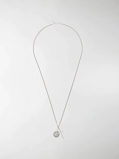 Emanuele Bicocchi Skull Pendant Chain Necklace In Silver