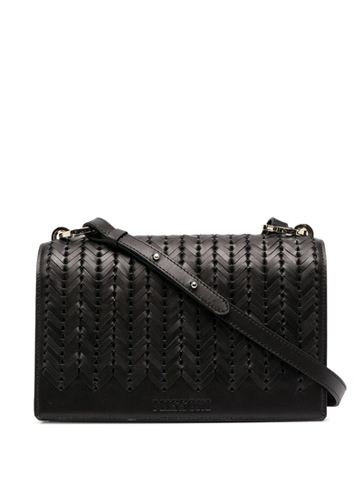 Missoni Woven Cross-body Satchel In Black