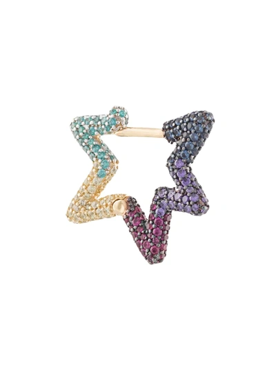 Apm Monaco 宝石镶嵌星形耳环 In Multicolour
