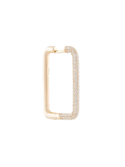 Apm Monaco Valentine Medium Rectangle Hoop Earring In Gold