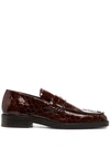 MARTINE ROSE SQUARE-TOE LOAFERS