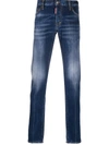 DSQUARED2 FADED-EFFECT SLIM-FIT JEANS