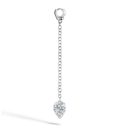 Maria Tash Short Pear Diamond Pendulum Charm In White