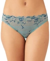 Wacoal Embrace Lace Bikini Underwear 64391 In Bristol Blue Multi