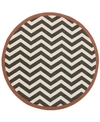 Surya Closeout! Livabliss Alfresco Alf-9646 Black 5'3" Round Area Rug, Indoor/outdoor In Black