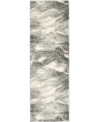 Safavieh Retro Ret2891 Grey And Ivory 2'3" X 21' Runner Area Rug In Gray